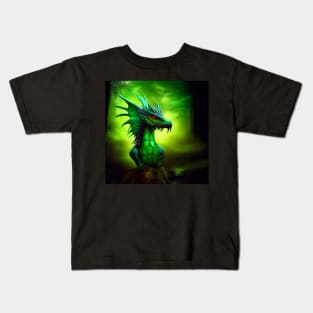 Spiny Green Baby Dragon Kids T-Shirt